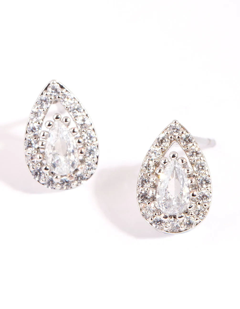 Silver Cubic Zirconia Teardrop Necklace & Earrings Set sold by lovisa product image thumbnail 3