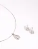 Silver Cubic Zirconia Teardrop Necklace & Earrings Set sold by lovisa