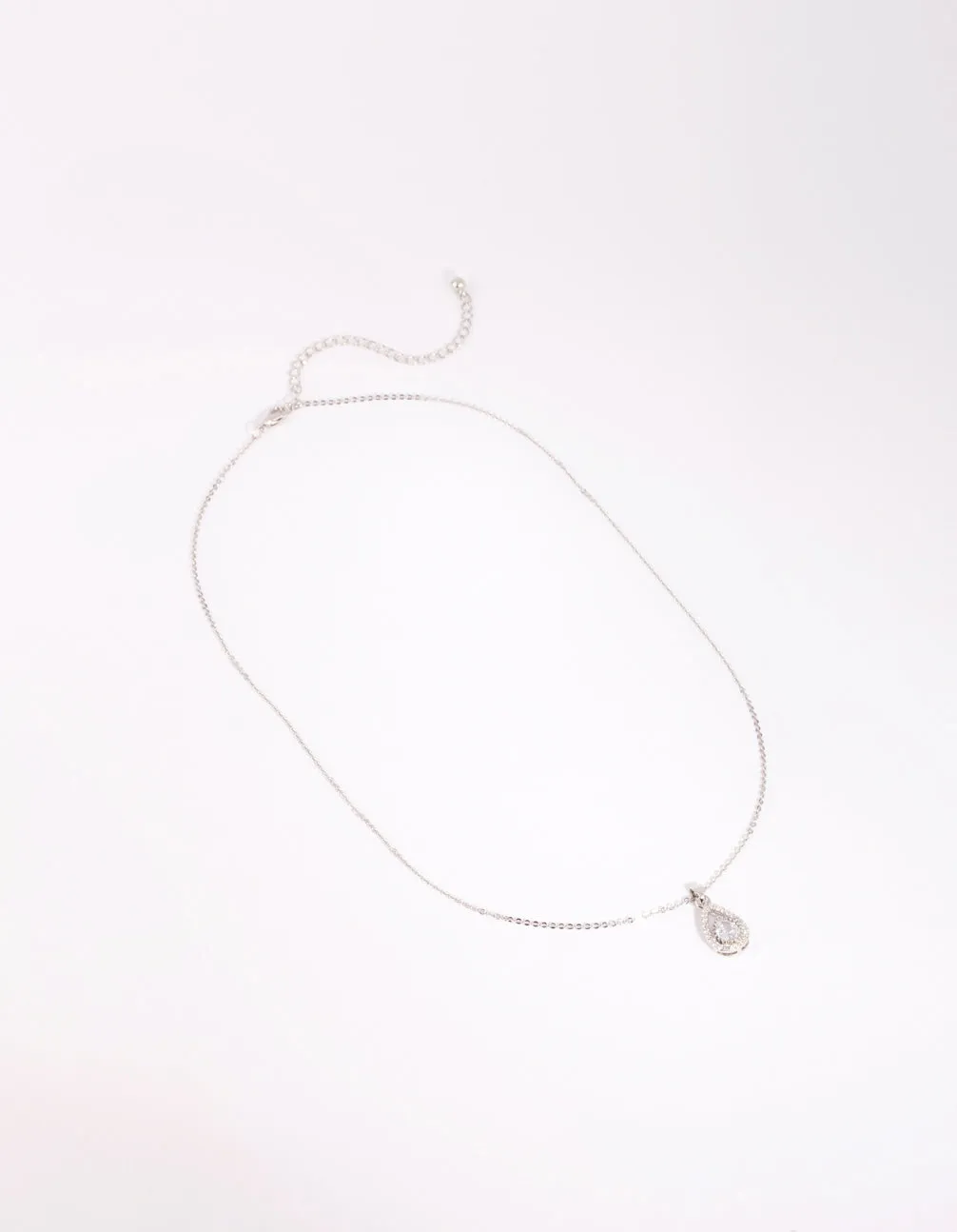 Silver Cubic Zirconia Teardrop Necklace & Earrings Set sold by lovisa product image thumbnail 2