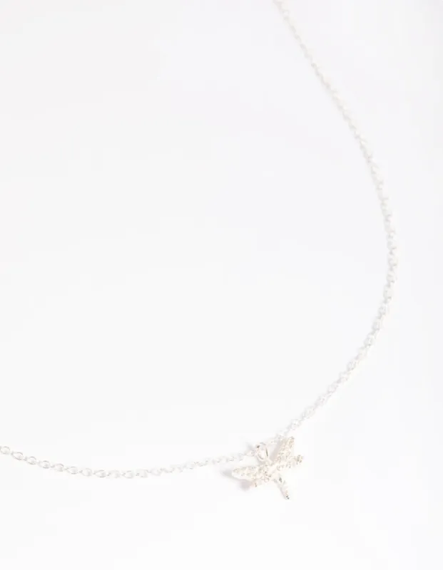 Sterling SIlver Dragonfly Necklace sold by lovisa