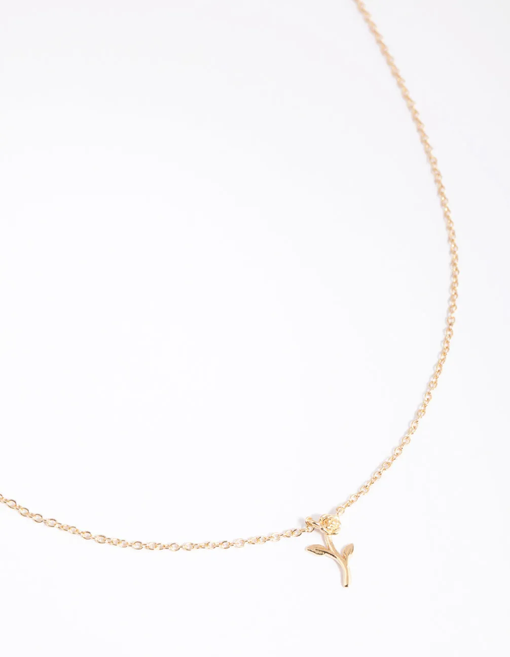 Gold Plated Sterling Silver Rose Necklace sold by lovisa