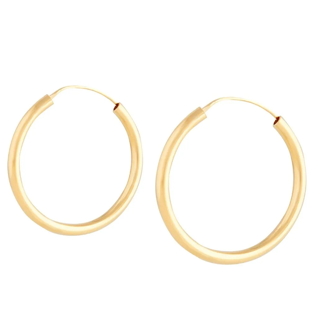 Gold Plated Sterling Silver Hoop Earrings sold by lovisa