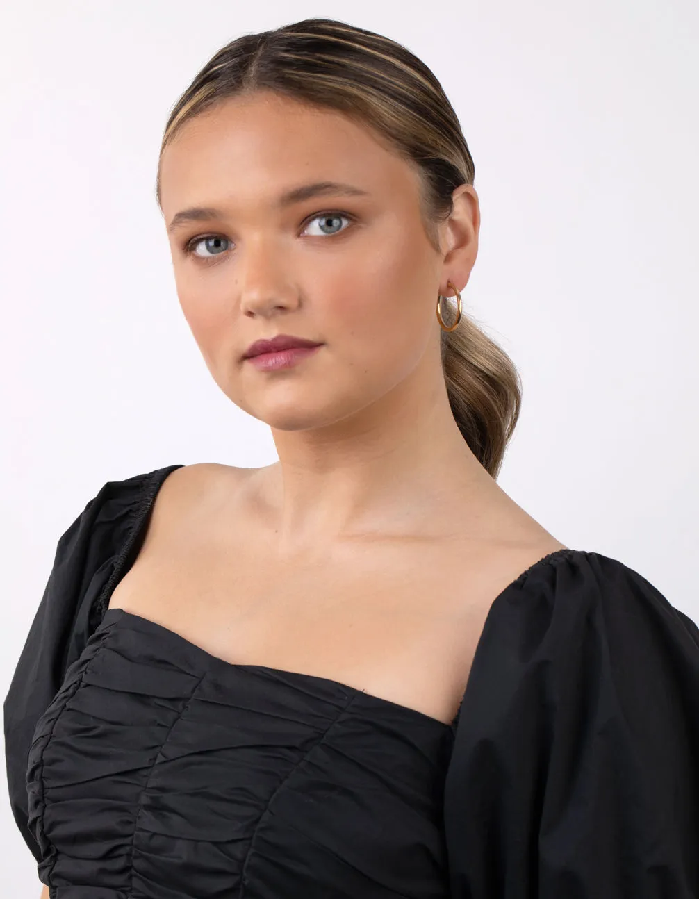 Gold Plated Sterling Silver Hoop Earrings sold by lovisa product image thumbnail 5