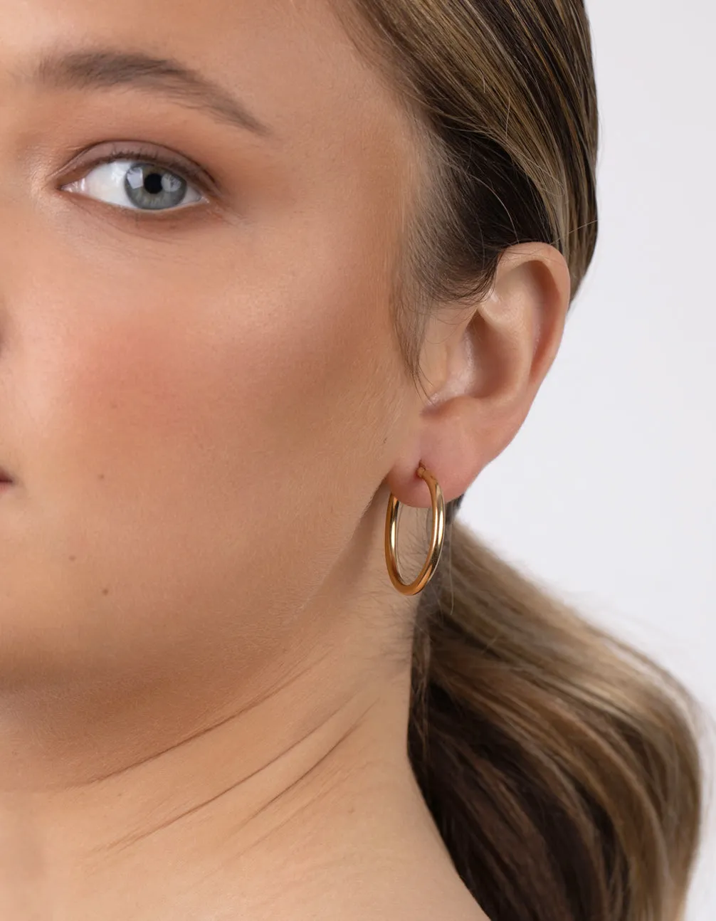 Gold Plated Sterling Silver Hoop Earrings sold by lovisa product image thumbnail 2
