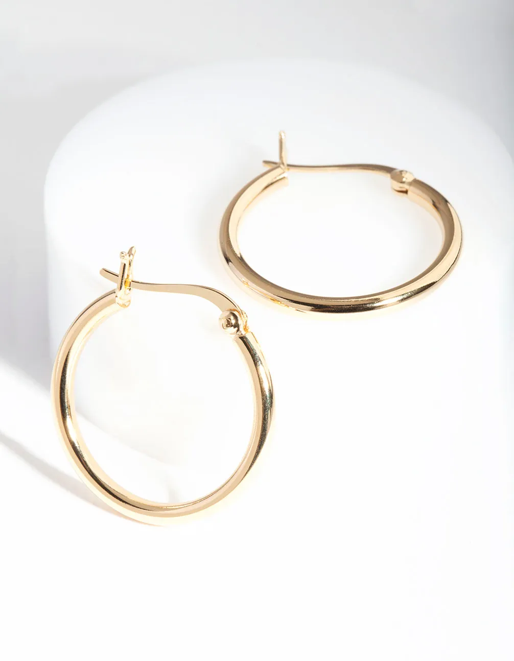 Gold Plated Sterling Silver Hoop Earrings sold by lovisa