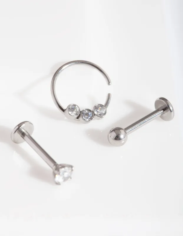 Rhodium Diamante Flat Back Body Jewellery Pack sold by lovisa