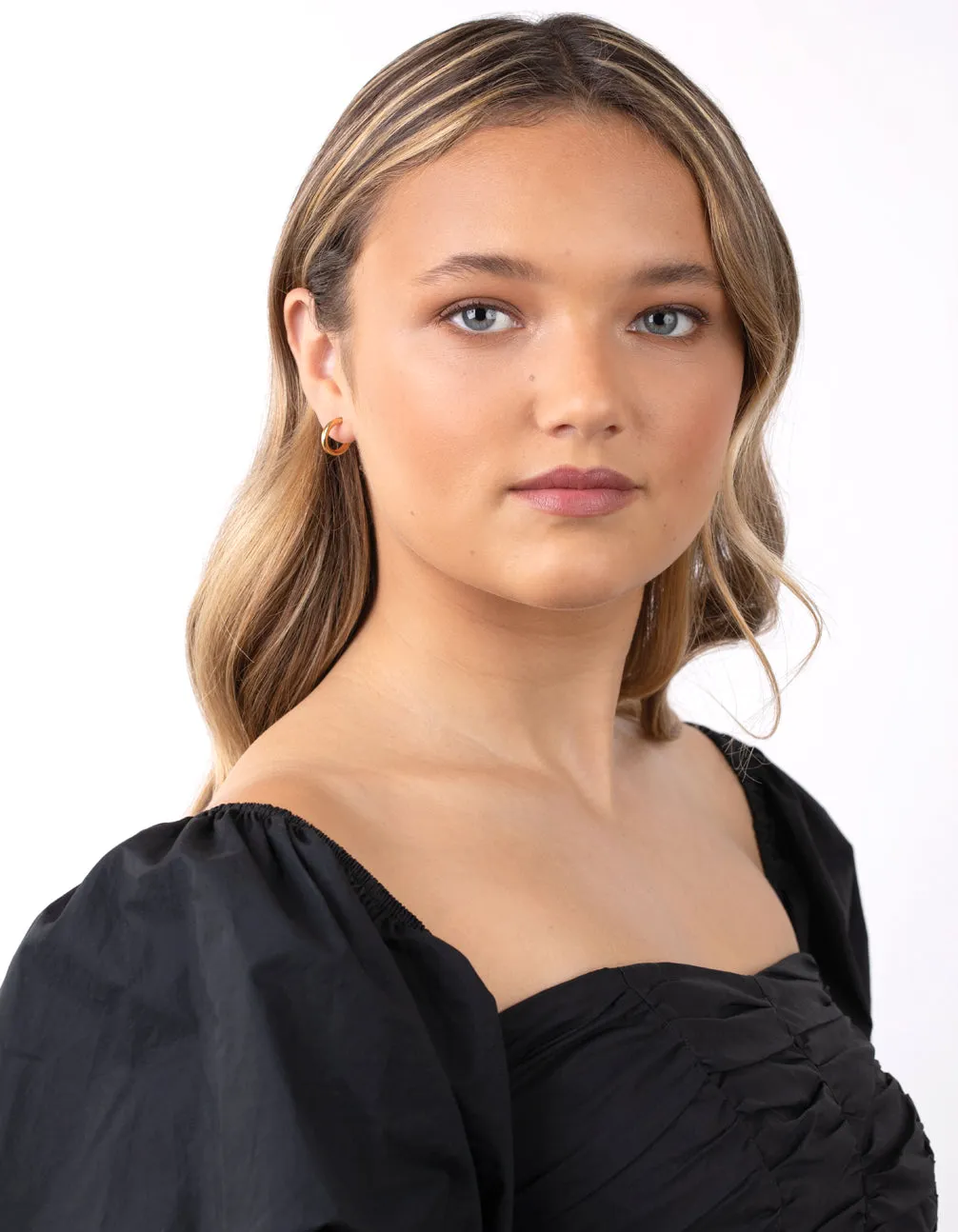 Gold Plated Sterling Silver Large Huggie Earrings sold by lovisa product image thumbnail 5