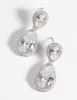 Rhodium Diamond Simulant Classic Teardrop Earrings sold by lovisa