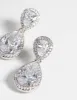 Rhodium Diamond Simulant Classic Teardrop Earrings sold by lovisa