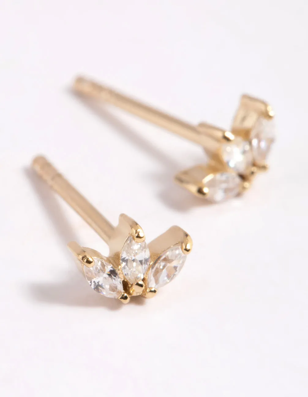Gold Plated Sterling Silver Cubic Zirconia Leaf Stud Earrings sold by lovisa product image thumbnail 4