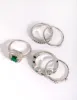 Emerald Cubic Zirconia Statement Ring 5-Pack sold by lovisa