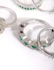 Emerald Cubic Zirconia Statement Ring 5-Pack sold by lovisa