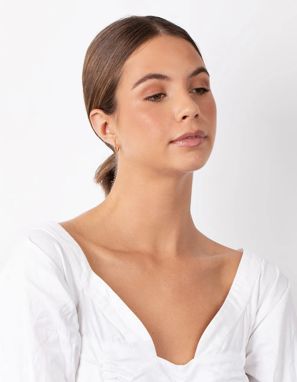 Gold Plated Sterling Silver Diamond Cut 16mm Hoop Earrings sold by lovisa product image thumbnail 5