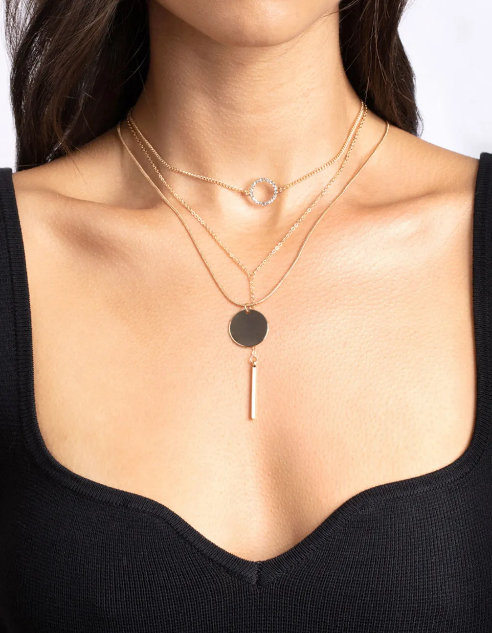 Gold Circle Bar Choker Pack sold by lovisa product image thumbnail 2