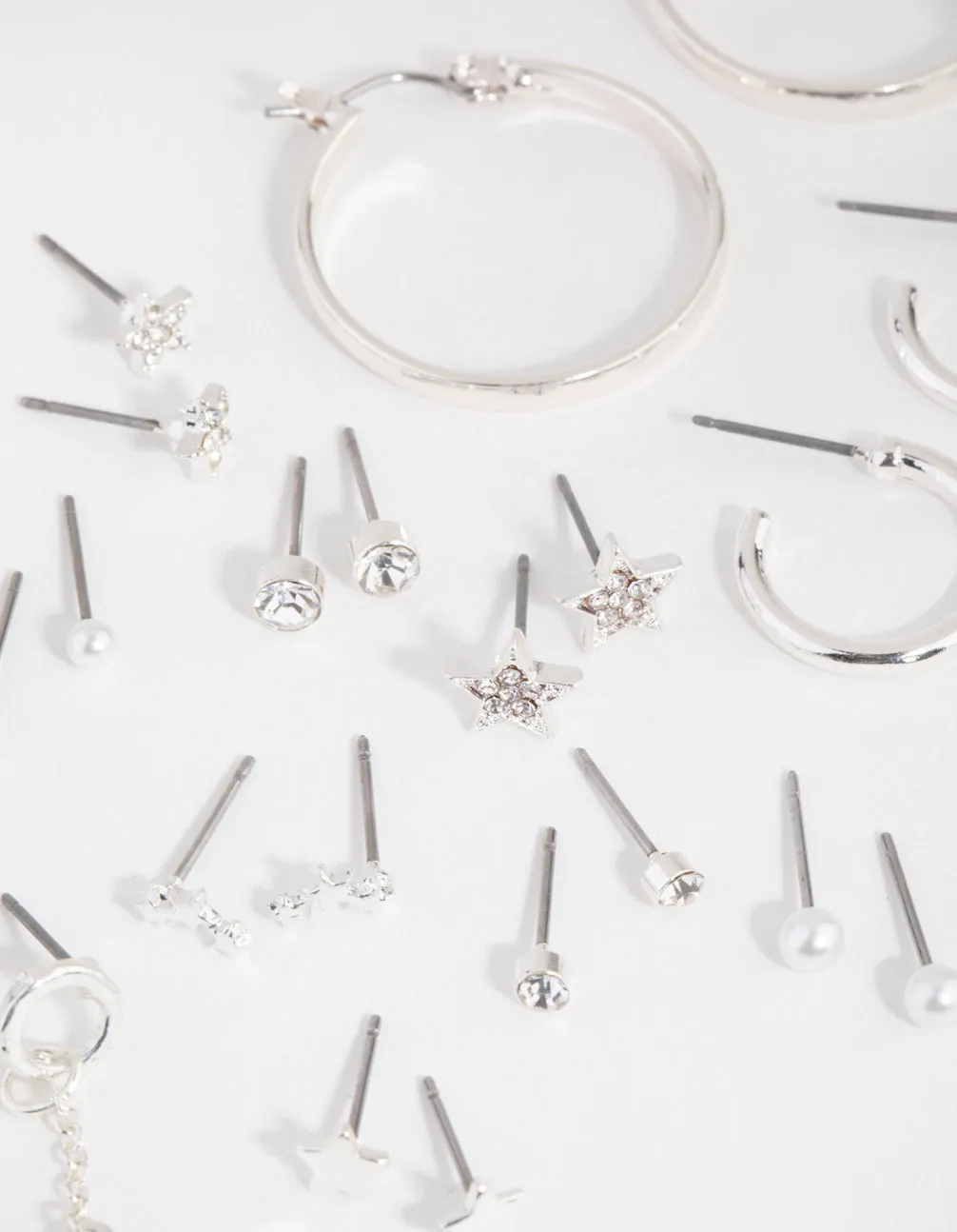 Silver Star Stud & Hoop 16-Pack Earring sold by lovisa product image thumbnail 2