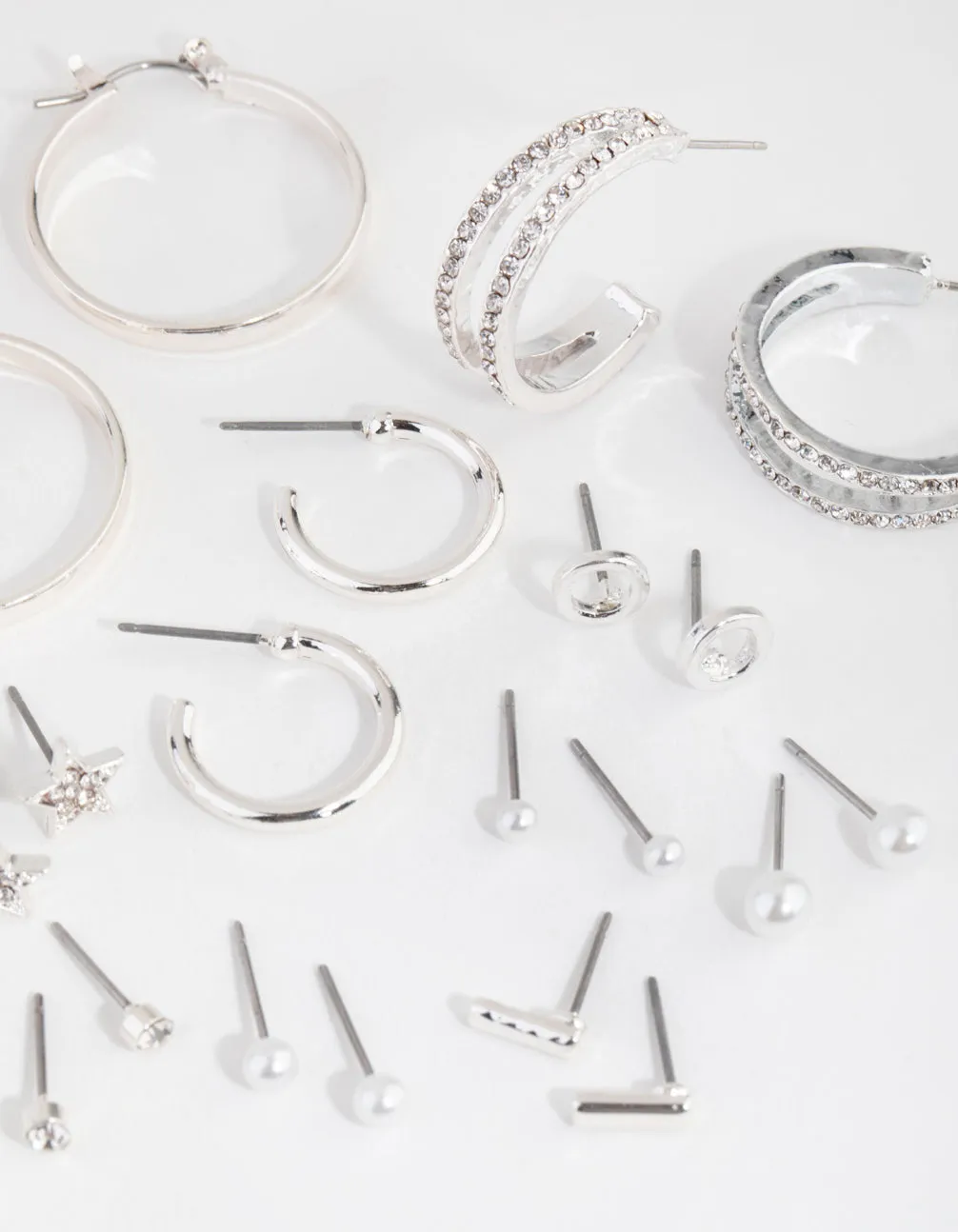 Silver Star Stud & Hoop 16-Pack Earring sold by lovisa product image thumbnail 3