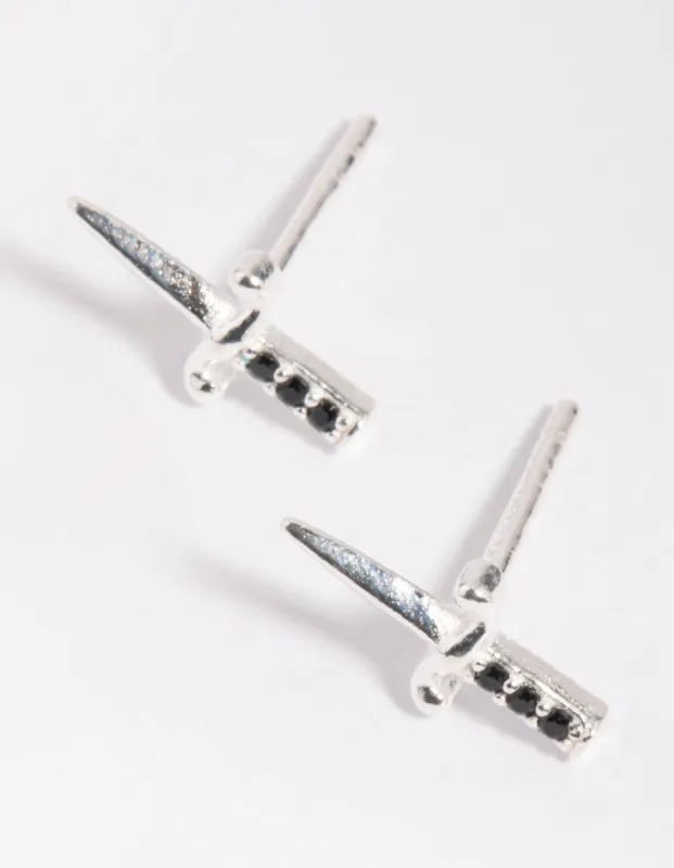Sterling SIlver Dagger Stud Earrings sold by lovisa