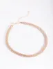 Rose Gold Diamante Tube Necklace sold by lovisa
