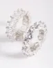 Silver Cubic Zirconia Baguette Ring Stack Pack sold by lovisa
