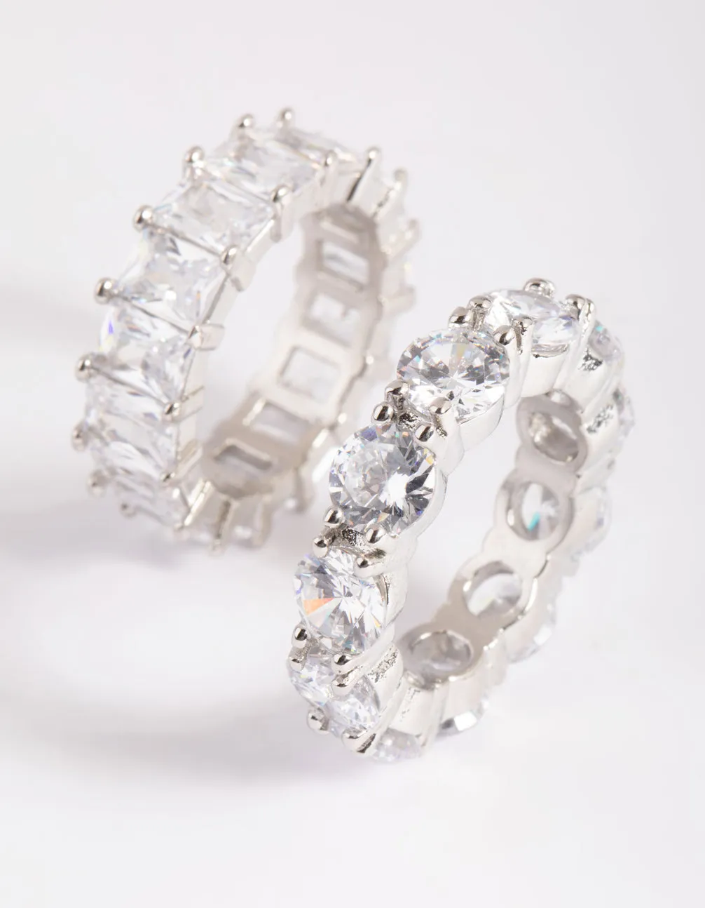 Silver Cubic Zirconia Baguette Ring Stack Pack sold by lovisa product image thumbnail 4