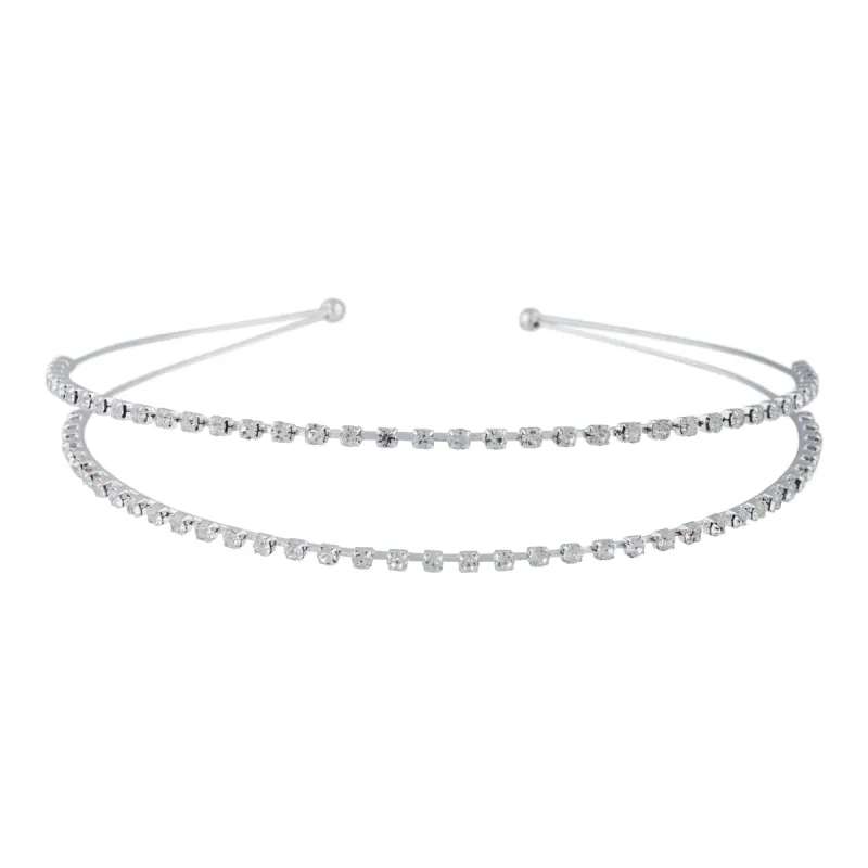 Crystal Double Row Alice Band sold by lovisa
