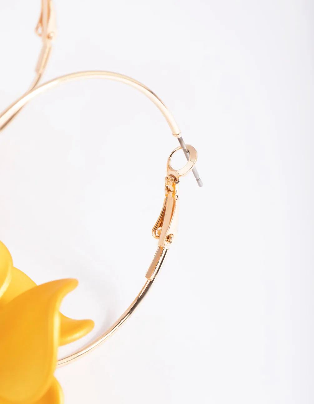 Matte Yellow Flower Hoop Earrings sold by lovisa product image thumbnail 3