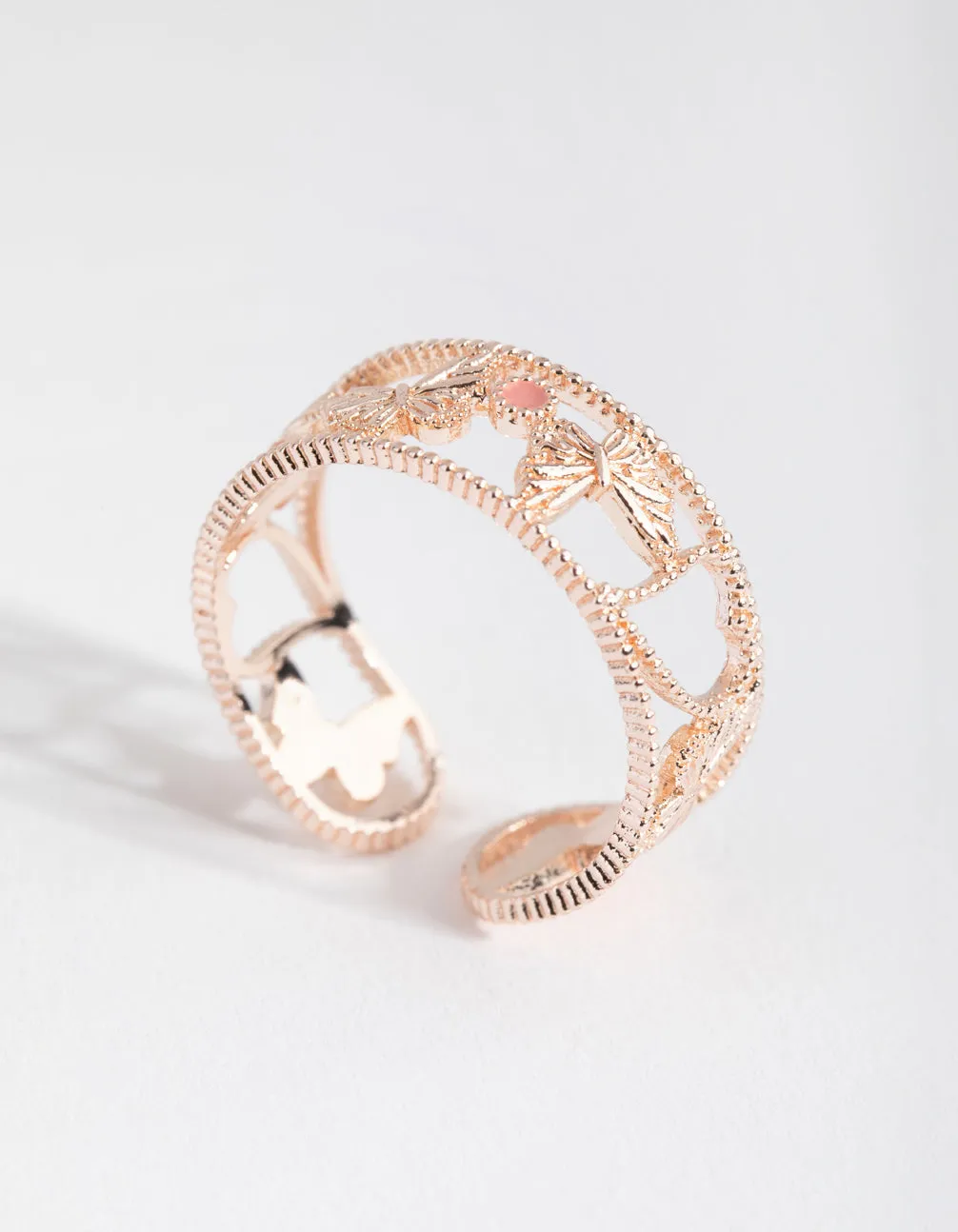 Rose Gold Multi Butterfly Ring sold by lovisa product image thumbnail 4