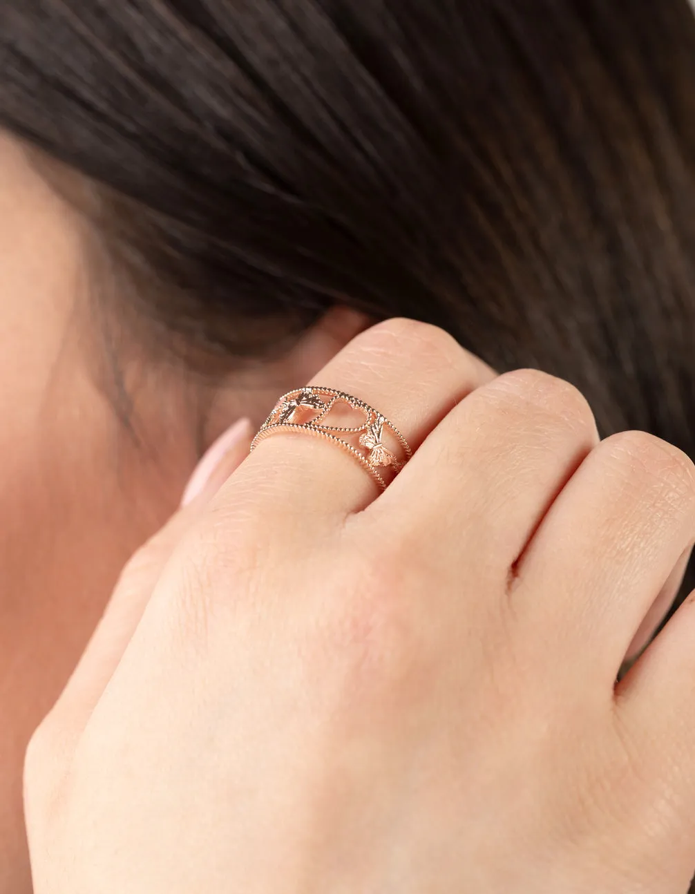 Rose Gold Multi Butterfly Ring sold by lovisa product image thumbnail 2