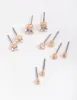 Gold Diamante Stud Earring 5-Pack sold by lovisa