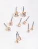 Gold Diamante Stud Earring 5-Pack sold by lovisa