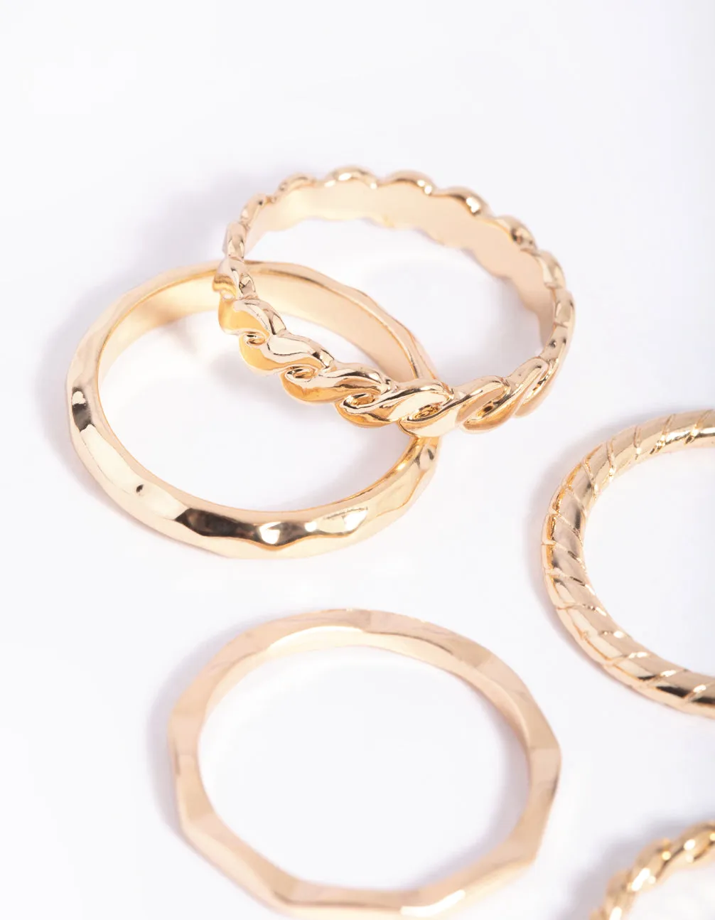 Gold Chain Link Ring 5-Pack sold by lovisa product image thumbnail 2
