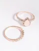 Rose Gold Cat Eye Ring Stack Pack sold by lovisa