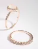 Rose Gold Cat Eye Ring Stack Pack sold by lovisa