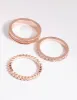 Rose Gold Glitter Ring Stack Pack sold by lovisa