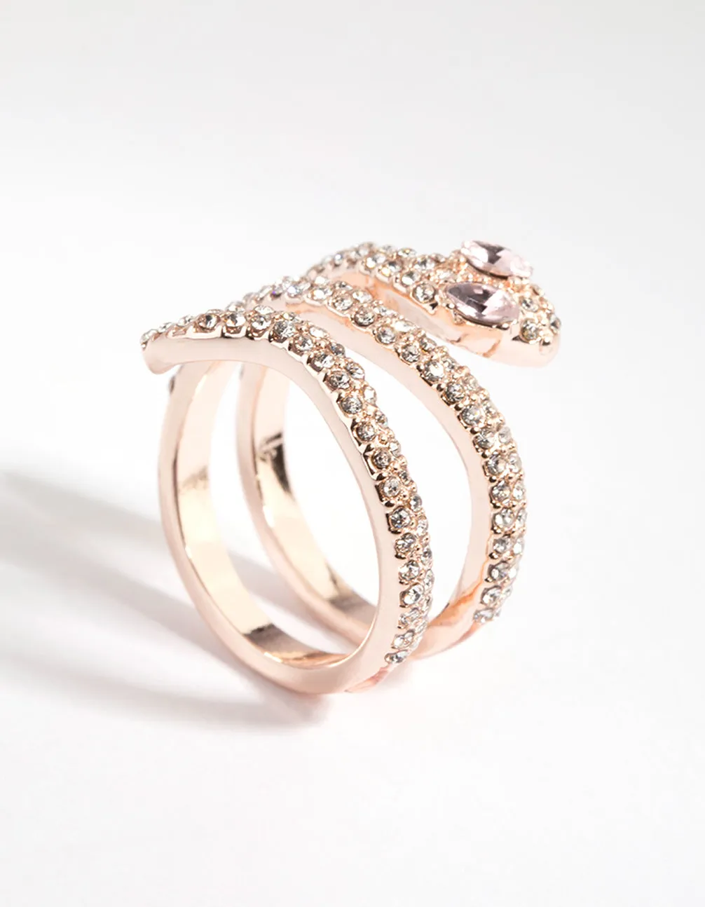 Rose Gold Diamante Snake Ring sold by lovisa product image thumbnail 3