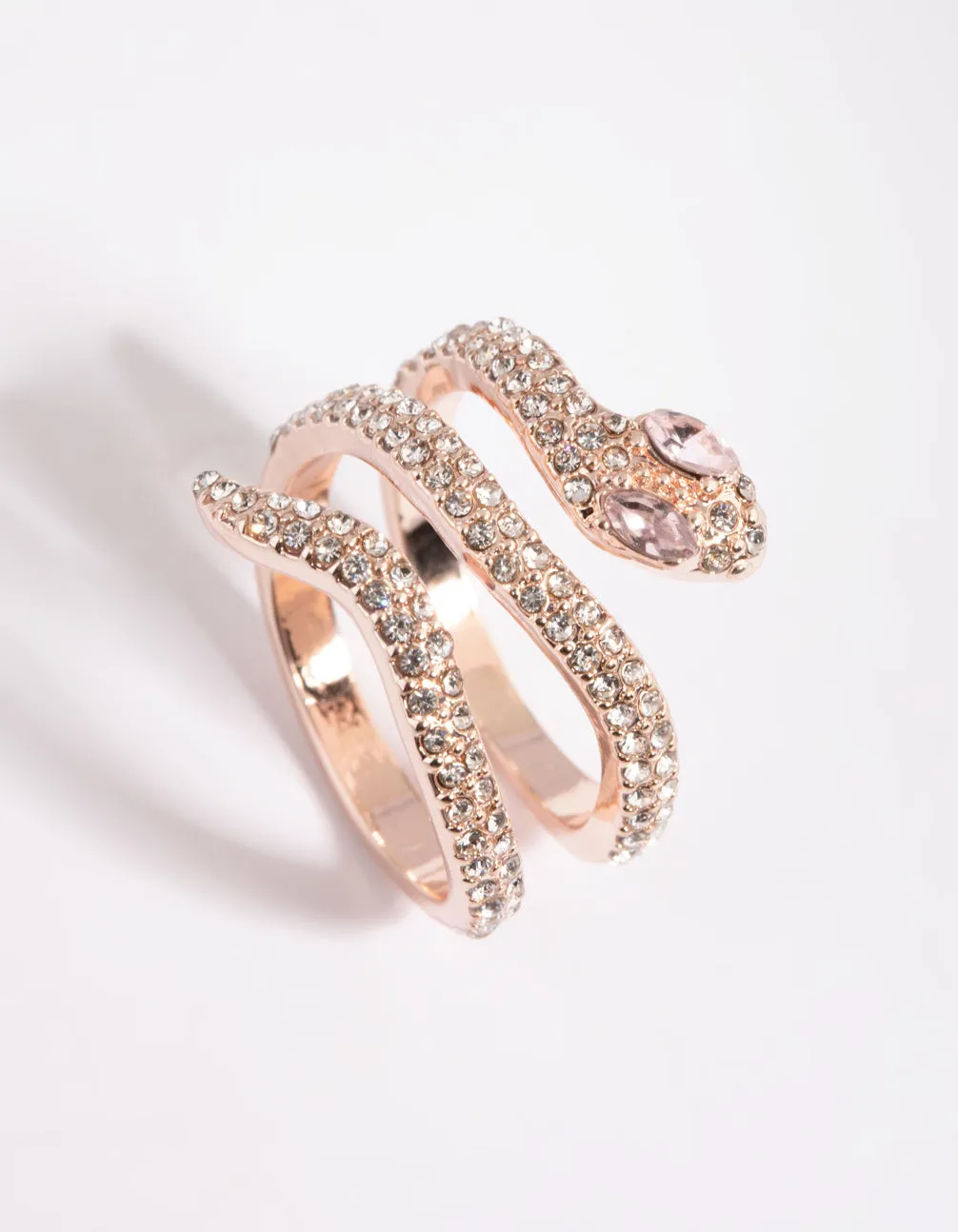 Rose Gold Diamante Snake Ring sold by lovisa product image thumbnail 4
