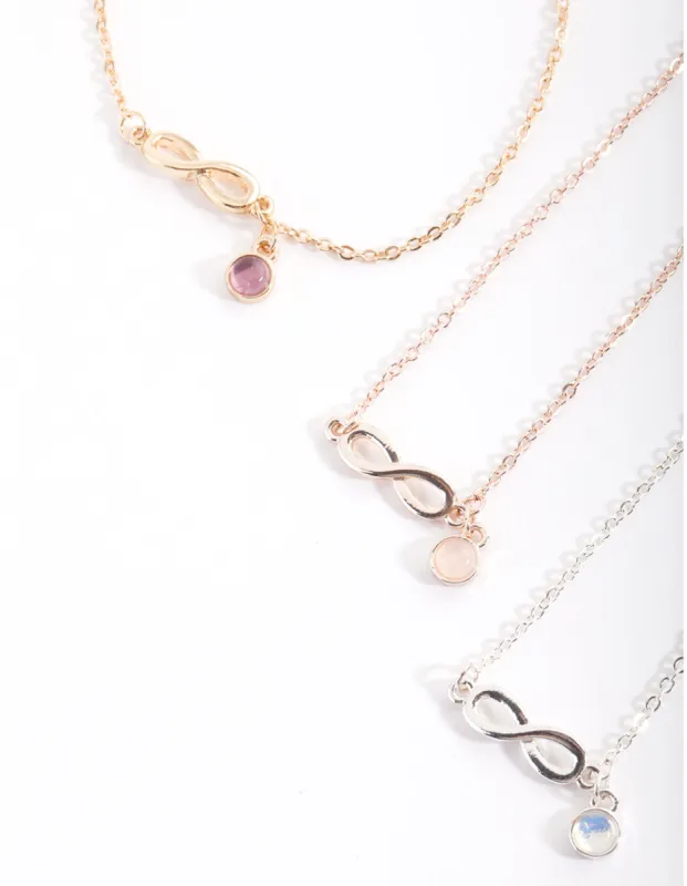 Mixed Metal Infinity Stone Bracelet Pack sold by lovisa