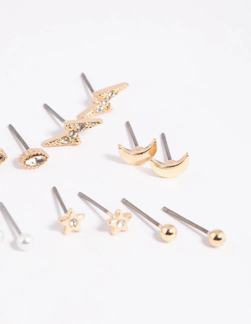 Gold Celestial Pearl Stud Earring 8-Pack sold by lovisa product image thumbnail 2