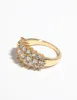 Gold Cubic Zirconia Cluster Ring sold by lovisa