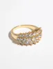 Gold Cubic Zirconia Cluster Ring sold by lovisa