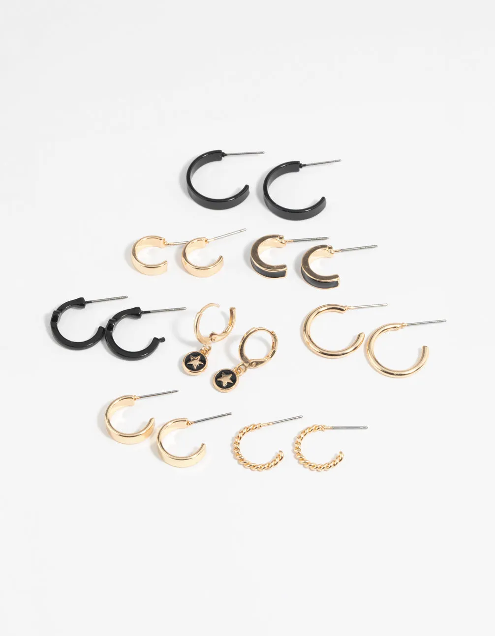 Gold Star Hoop Earring 8-Pack sold by lovisa product image thumbnail 2