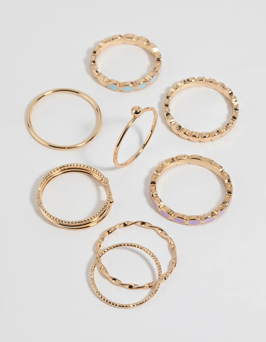 Gold Enamel Circle Ring Pack sold by lovisa product image thumbnail 2