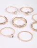 Gold & Diamante Chain Ring Pack sold by lovisa