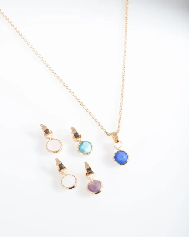 Gold Semi-Precious Charm Necklace sold by lovisa