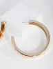 Gold Square Edge Hoop Earrings sold by lovisa