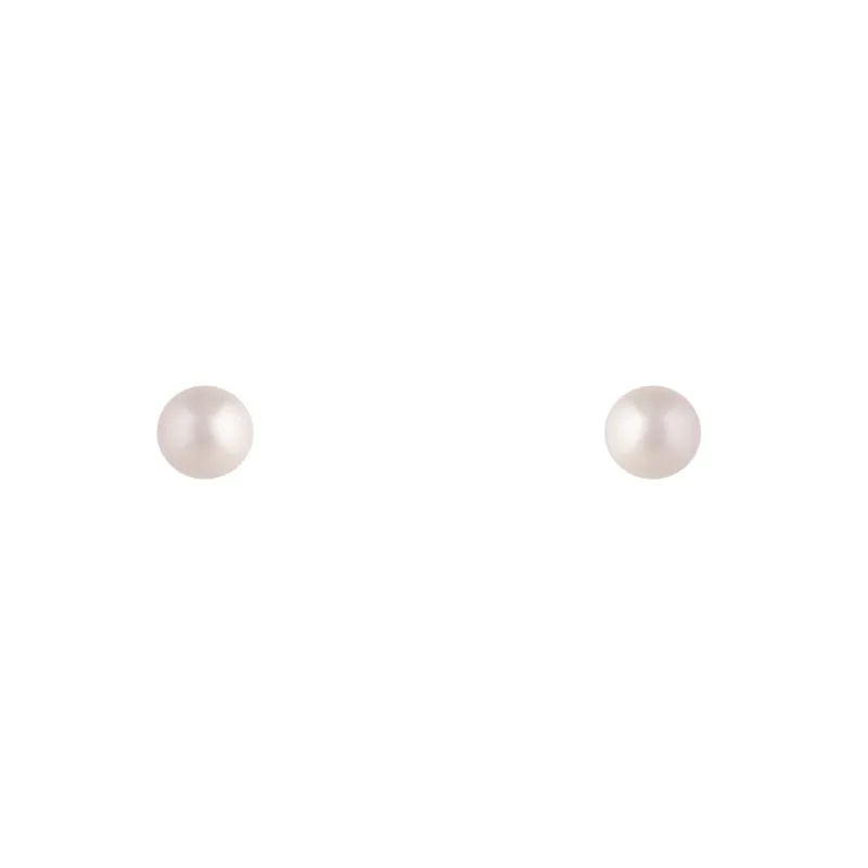 Sterling Silver Pearlised Bead Stud Earrings sold by lovisa