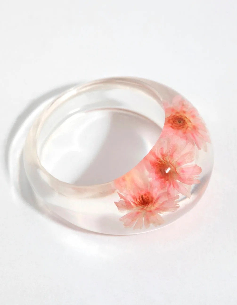 Pink Plastic Daisy Ring sold by lovisa