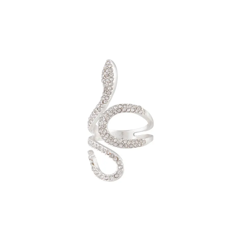 Diamante Swirl Snake Ring sold by lovisa