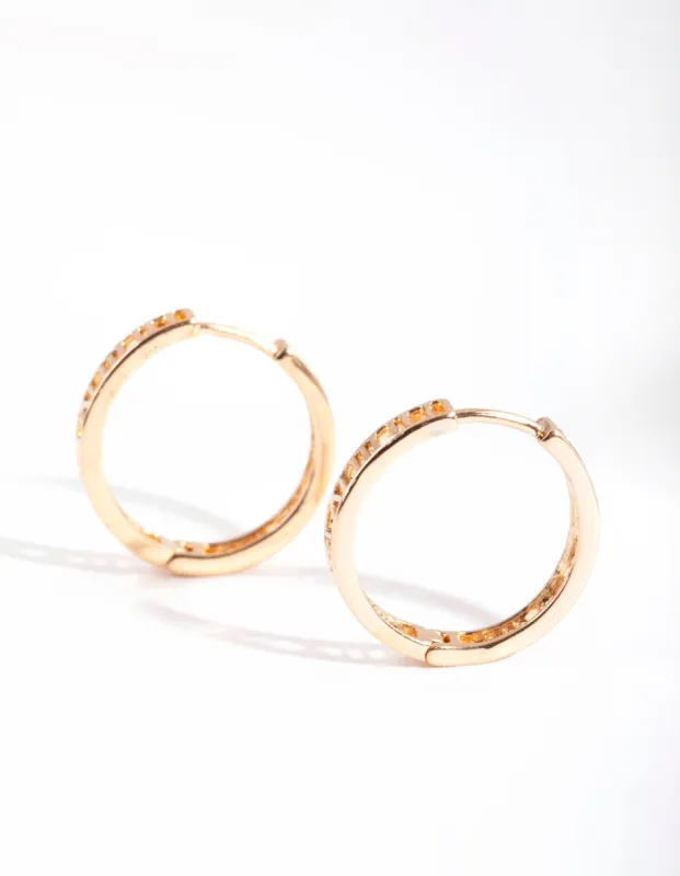 Gold Roman Numeral Hoop Earrings sold by lovisa