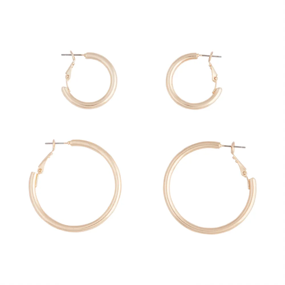Gold Chunky Hoop Pack sold by lovisa